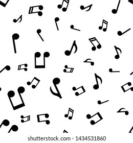 Seamless pattern with music notes