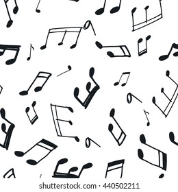 Seamless pattern with music notes