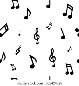 Seamless pattern with music notes