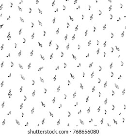 Seamless pattern with music notes