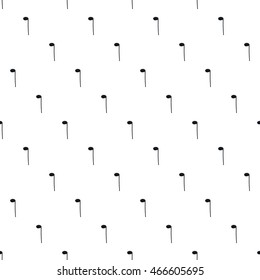 Seamless pattern with music notes. Black and white background.