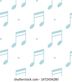 Seamless pattern of  music notes, vector illustration.musical background from notes 