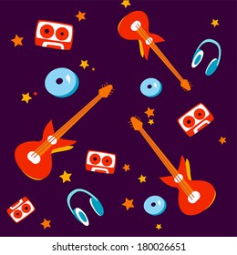 seamless pattern with music symbols