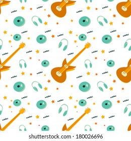 seamless pattern with music symbols