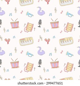 Seamless pattern of Musical instruments