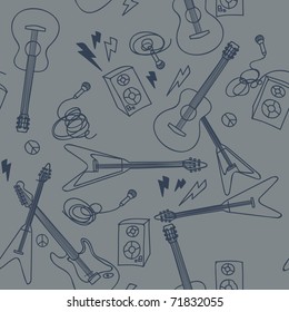 Seamless pattern with musical instruments