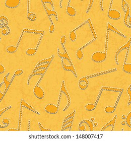 Seamless pattern with musical notes. 