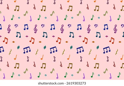 Seamless pattern with musical notes