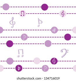 seamless pattern of the musical signs