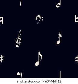 Seamless pattern with musical symbols for your design