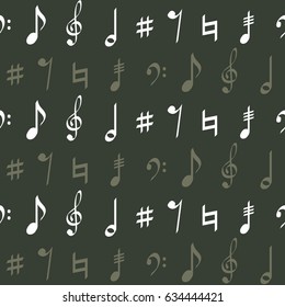 Seamless pattern with musical symbols for your design