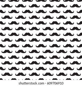 Seamless pattern in a mustache