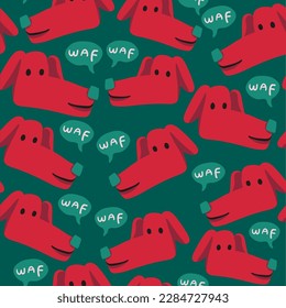 seamless pattern with muzzles of dogs in flat style. pattern with the head of a stylized dog. pet patterns for print and digital use. 