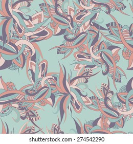 Seamless pattern with mythical plants.