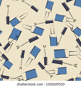 Seamless pattern with nail polish. Graphics in the style of cubism.
