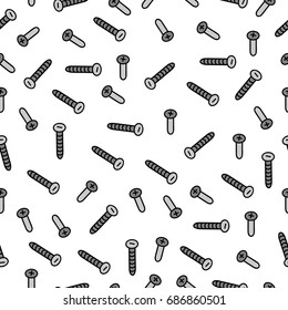 Seamless pattern with nails. Vector background with construction materials.