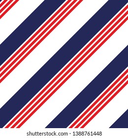 Seamless Pattern National USA Flag withBlue and Red stripes . Pattern suitable for posters, postcards, fabric or wrapping paper.