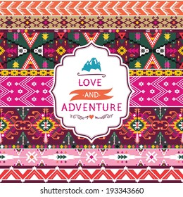 Seamless pattern in native american style