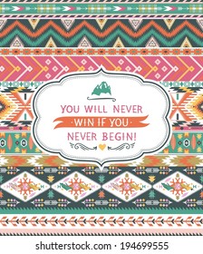 Seamless pattern in native american style