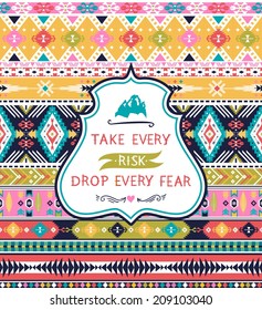 Seamless pattern in native american style