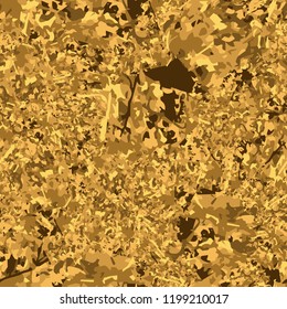 Seamless pattern - native gold. Camouflage.