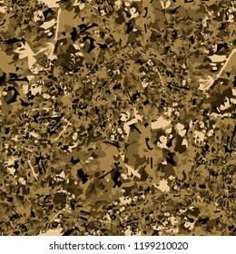 Seamless pattern - native gold. Camouflage.