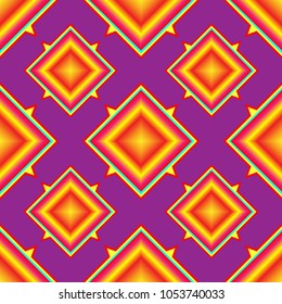 Seamless pattern of the native style. Violet background