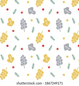 Seamless pattern with natural elements