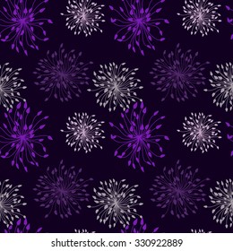 seamless pattern with natural flower dandelion.