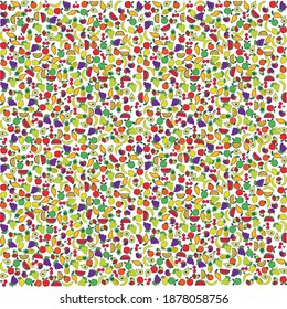 seamless pattern with natural fruits 
