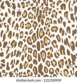 Seamless pattern with natural leopard print
