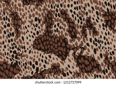 Seamless pattern with natural leopard print
