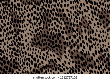 Seamless pattern with natural leopard print