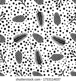Patrón incomparable naturaleza fauna silvestre Canadá.Parque de invierno de temporada.Ilustración vectorial.
