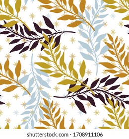 Diseño de fondo de planta natural sin problemas.Diseño impresión textil,tela.Vector ilustración.