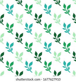 Seamless pattern nature plant.Botanical floral background.Design for home decor, fabric, carpet, wrapping. Vector illustration.