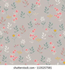 Bohemian Hand Drawn Flowers Seamless Pattern Stock Vector (Royalty Free ...
