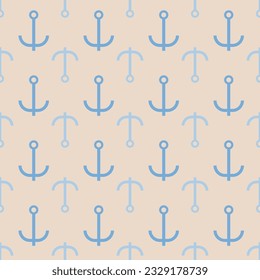 Seamless pattern with nautical anchors