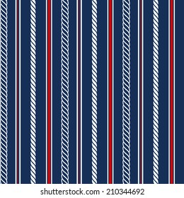 Seamless Pattern With Nautical Elements. Vector Illustration