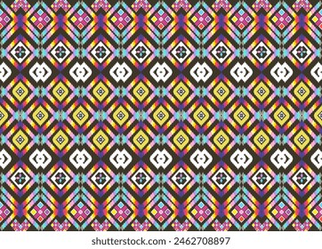 Seamless pattern of the Navajo tribe. Abstract. Southwestern ethnic rug, fabric, clothing, rug, vector illustration. Boho style. Embroidery, seamless pattern and wallpaper.