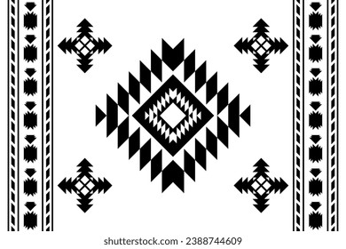 Seamless pattern, Navajo tribe. Native American ornaments, Southwestern national decorating style, Mexican blankets, rugs, sarongs, dresses, curtains, pillows and shawls. White background.