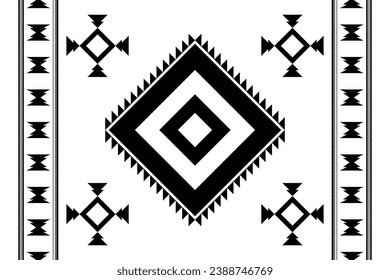 Seamless pattern, Navajo tribe. Native American ornaments, Southwestern national decorating style, Mexican blankets, rugs, sarongs, dresses, curtains, pillows and shawls. White background.