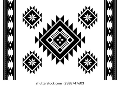 Seamless pattern, Navajo tribe. Native American ornaments, Southwestern national decorating style, Mexican blankets, rugs, sarongs, dresses, curtains, pillows and shawls. White background.