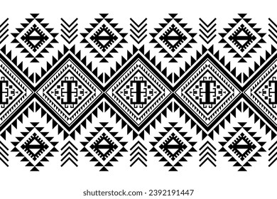 Nahtloses Muster, Stamm der Navajo. Indianische Ornamente, südwestliche Dekoration, mexikanische Decken, Teppiche, Sarongs, Kleider, Vorhänge, Kissen und Schals. Weißer Hintergrund.