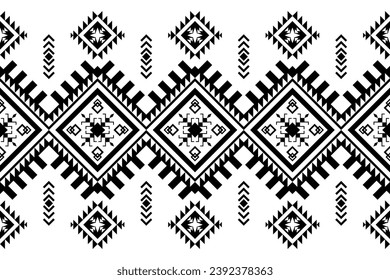 Seamless pattern, Navajo tribe. Native American ornaments, Southwestern national decorating style, Mexican blankets, rugs, sarongs, dresses, curtains, pillows and shawls. White background.