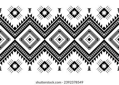 Seamless pattern, Navajo tribe. Native American ornaments, Southwestern national decorating style, Mexican blankets, rugs, sarongs, dresses, curtains, pillows and shawls. White background.