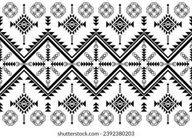 Seamless pattern, Navajo tribe. Native American ornaments, Southwestern national decorating style, Mexican blankets, rugs, sarongs, dresses, curtains, pillows and shawls. White background.