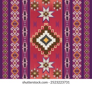 Padrão perfeito da tribo navajo. Bijutaria ameríndia estilo decoração étnica estilo Boho acessórios geométricos, cobertores, tapetes, tecidos