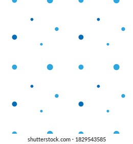 Seamless pattern with navy and light blue circle shapes in  white background.
