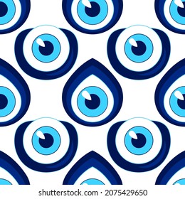 Seamless pattern with Nazar amulet for your project